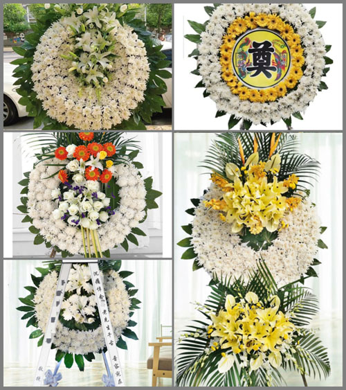 山东青岛胶州市北关街道西庸村花圈速递